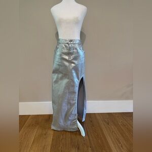 Anthropologie Pilcro Silver Women's Maxi Skirt